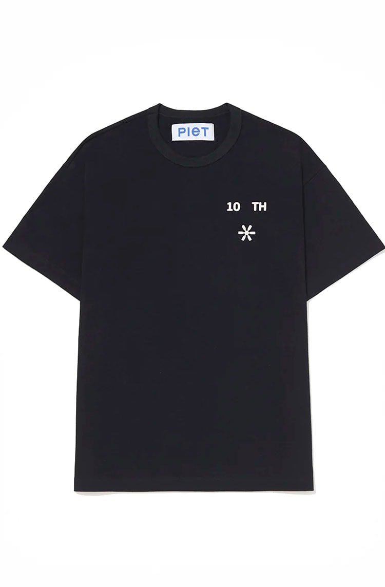Camiseta Piet E.E.L. Tee S - Fit Preto/Branco - NewSkull