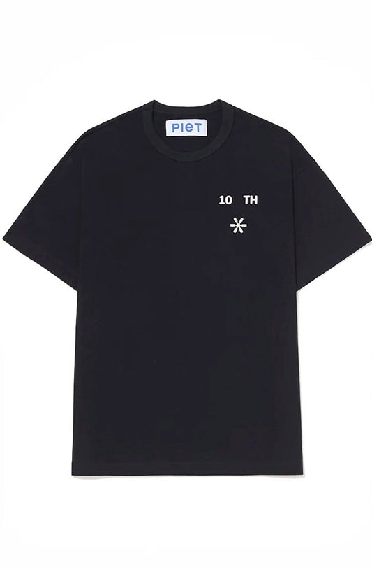 Camiseta Piet E.E.L. Tee S - Fit Preto/Branco - NewSkull