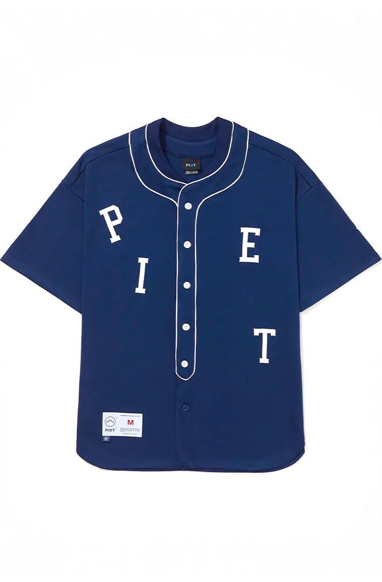 Camiseta Piet Heritage Baseball Jersey Azul Marinho/Branco - NewSkull