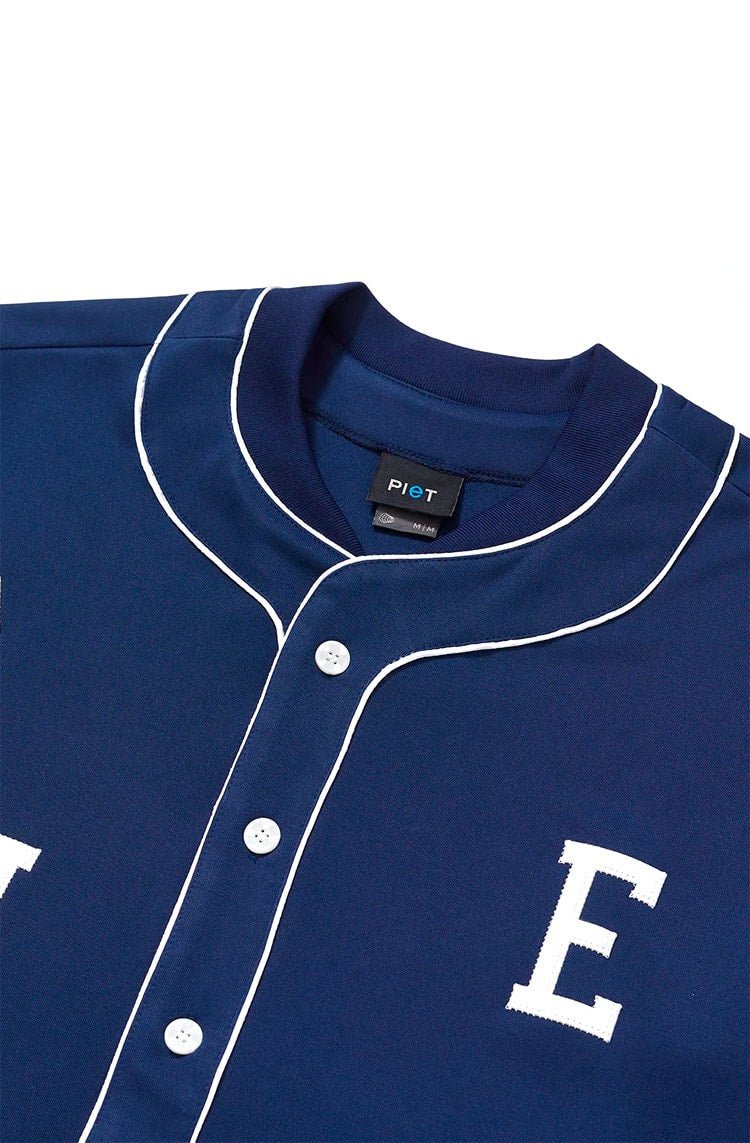 Camiseta Piet Heritage Baseball Jersey Azul Marinho/Branco - NewSkull