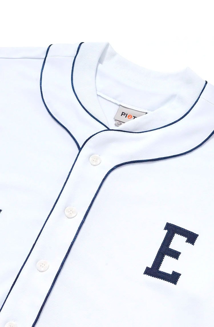 Camiseta Piet Heritage Baseball Jersey Branco/Azul Marinho - NewSkull