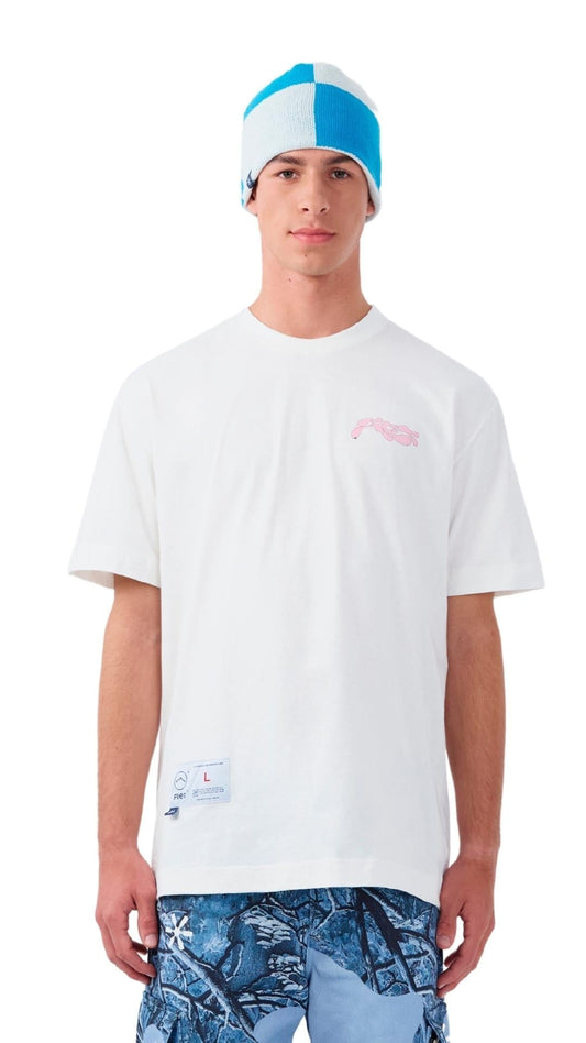 Camiseta Piet Hygrophorus Off White/Rosa - NewSkull