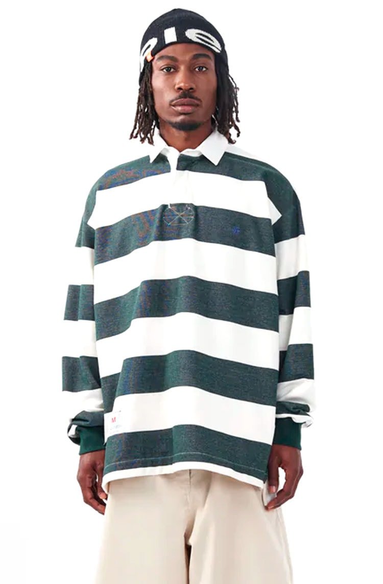 Camiseta Piet Liquor Candies Long Sleeve Rugby Verde/Creme - NewSkull