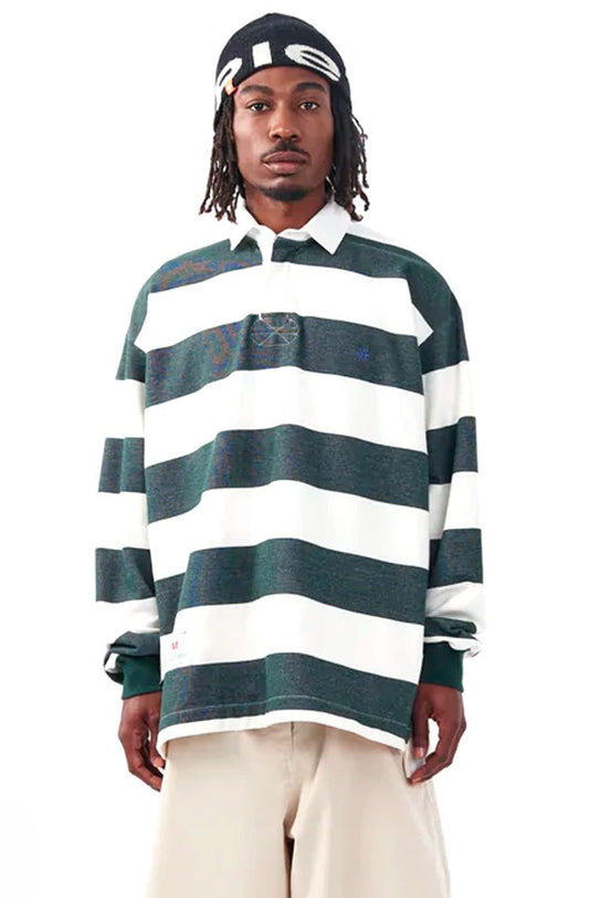 Camiseta Piet Liquor Candies Long Sleeve Rugby Verde/Creme - NewSkull