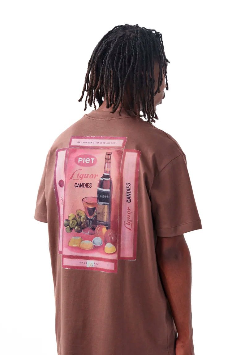 Camiseta Piet Liquor Candies Tee Marrom - NewSkull