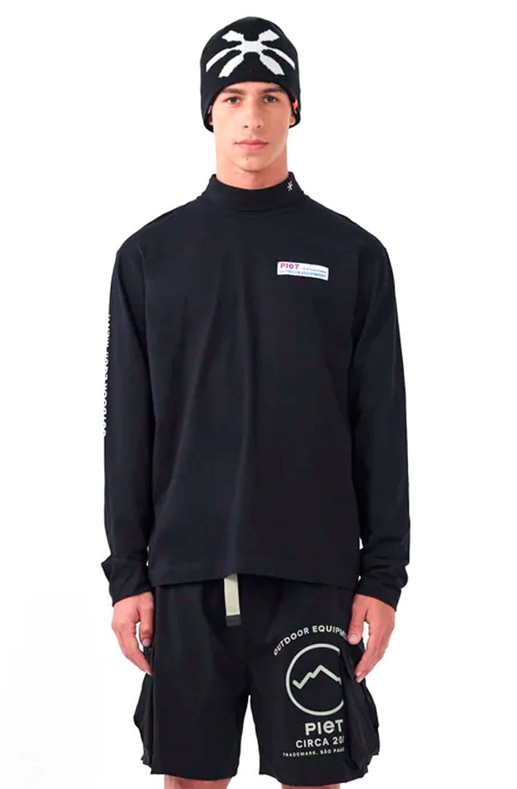 Camiseta Piet Manga Longa Sportsman Turtle Neck Preto - NewSkull