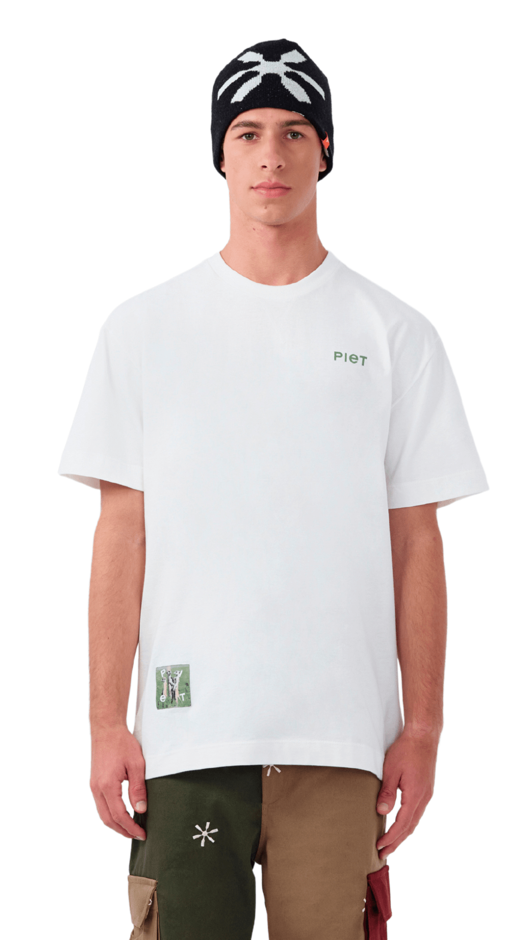 Camiseta Piet Safari Off White/Verde - NewSkull