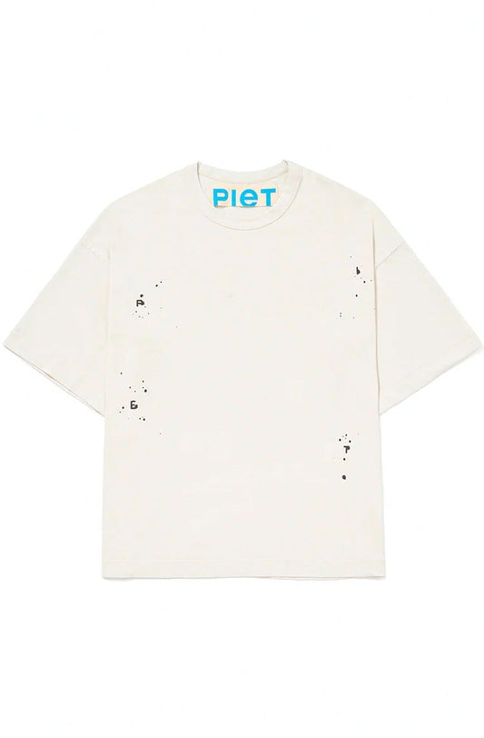 Camiseta Piet Splatter T-shirt Branco - NewSkull