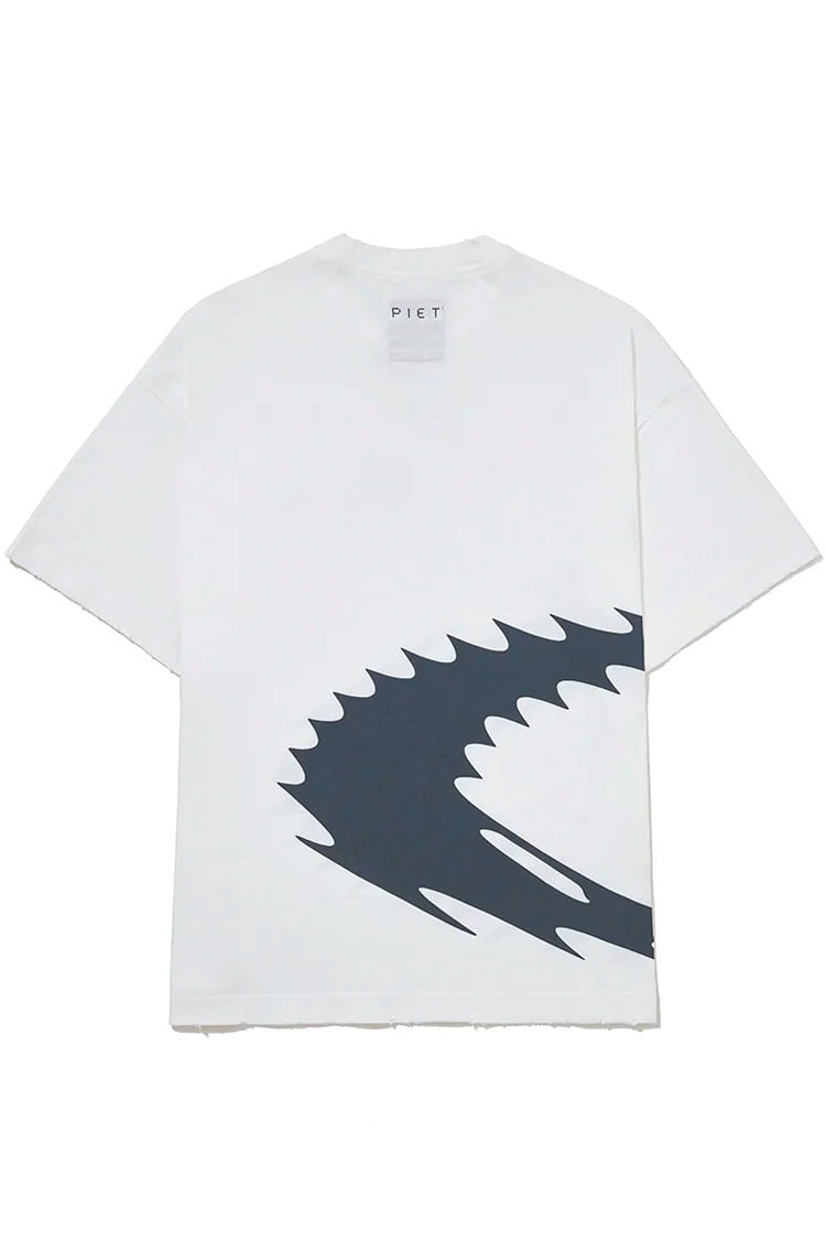 Camiseta Piet Static Logo T-Shirt Branco - NewSkull