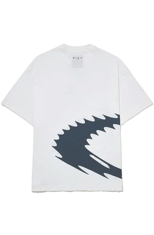 Camiseta Piet Static Logo T-Shirt Branco - NewSkull