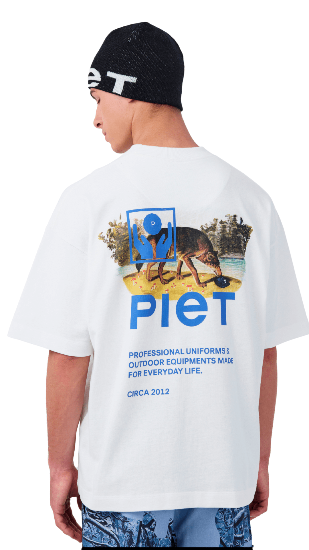 Camiseta Piet Wolf Oversized Off White - NewSkull