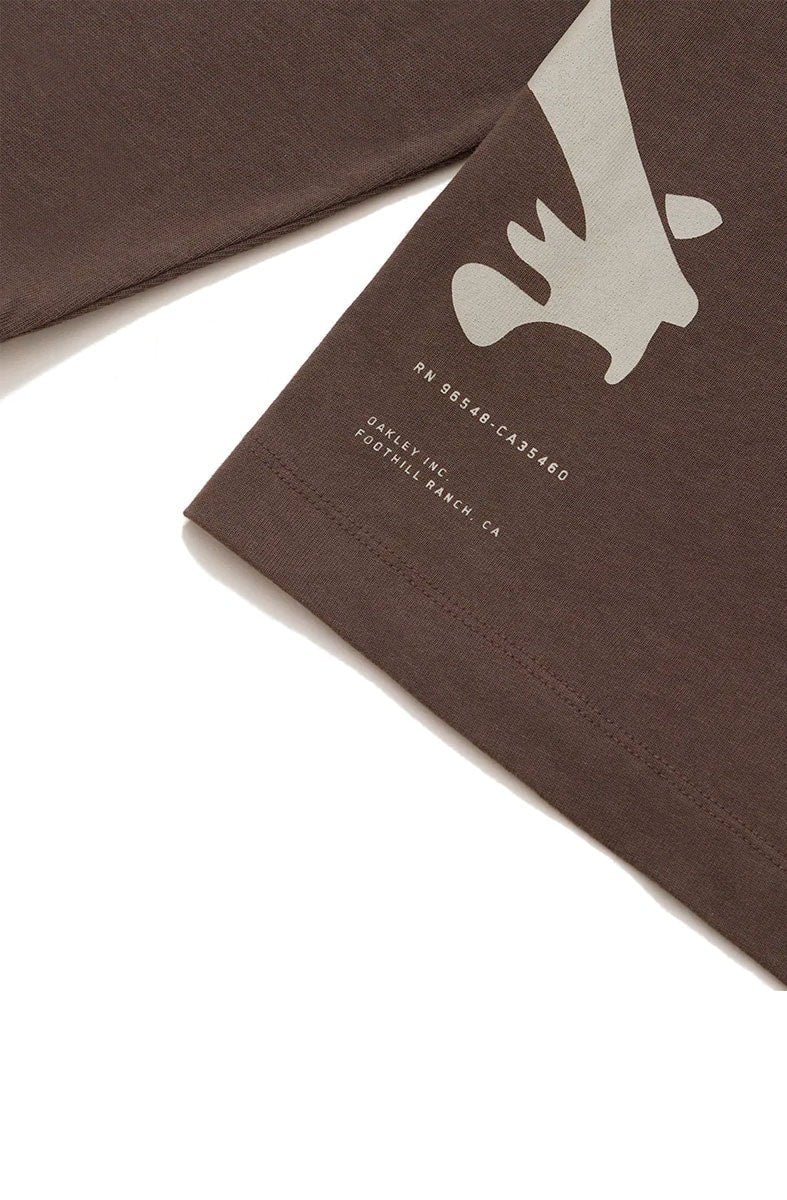 Camiseta Piet x Oakley Big Skull LS Manga Longa Marrom - NewSkull