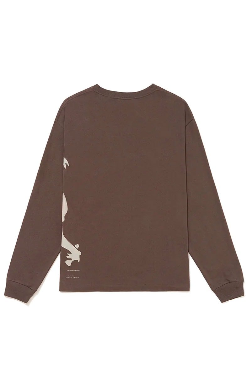 Camiseta Piet x Oakley Big Skull LS Manga Longa Marrom - NewSkull