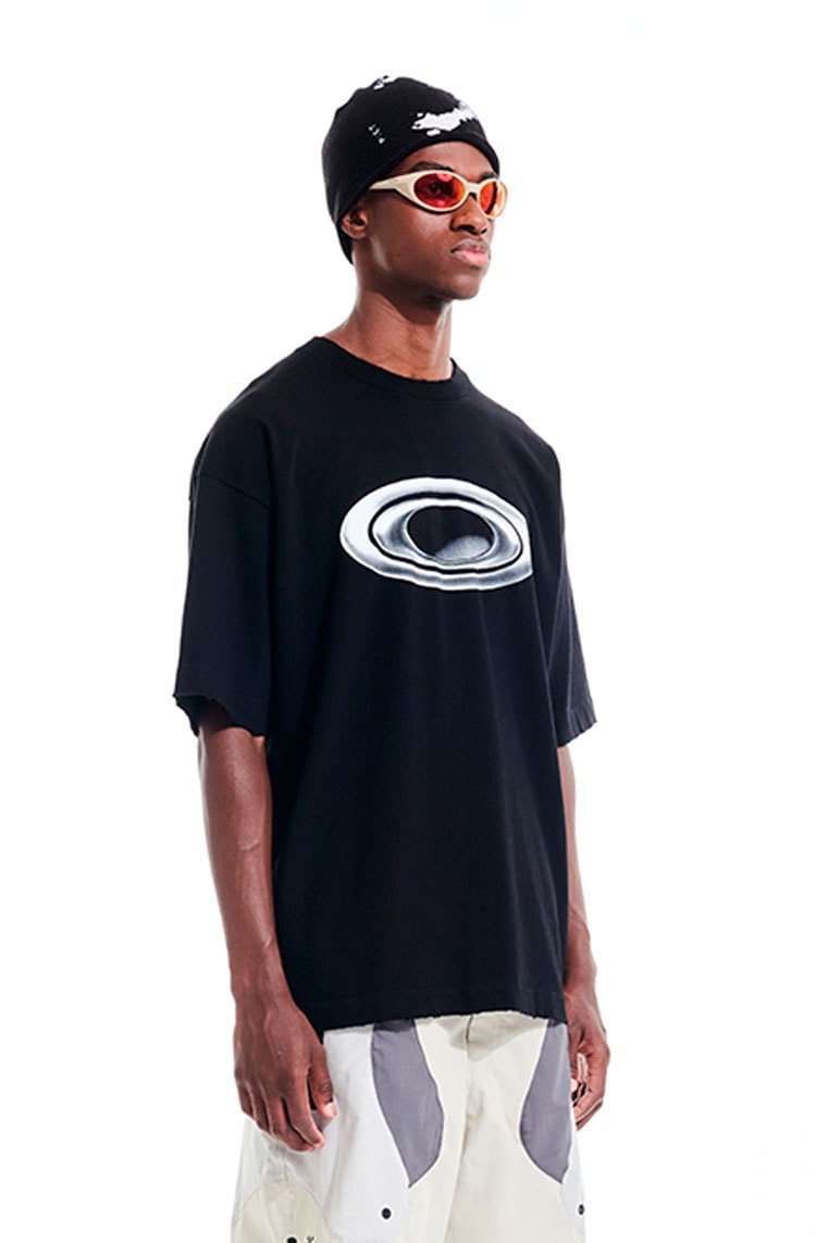 Camiseta Piet x Oakley Metal Preta/Branco - NewSkull