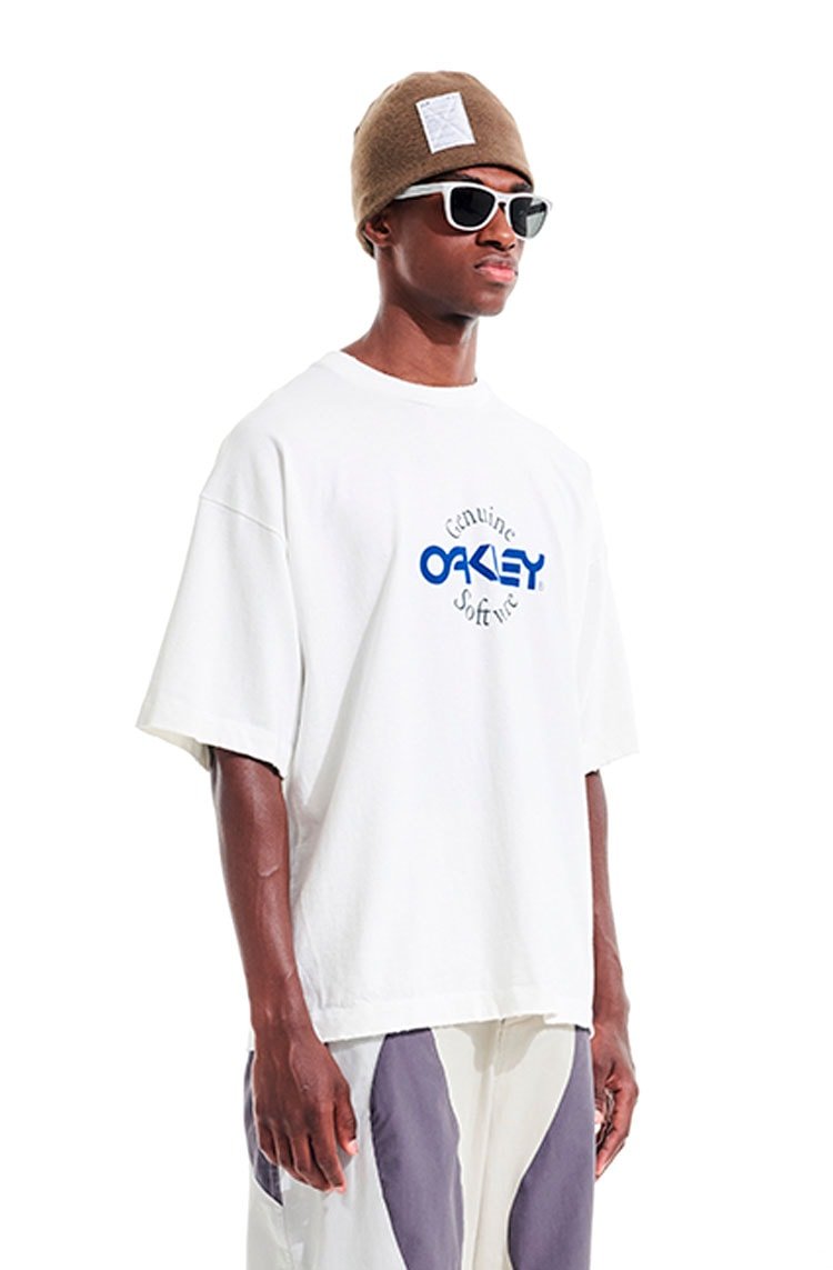 Camiseta Piet x Oakley Software Branca/Azul - NewSkull