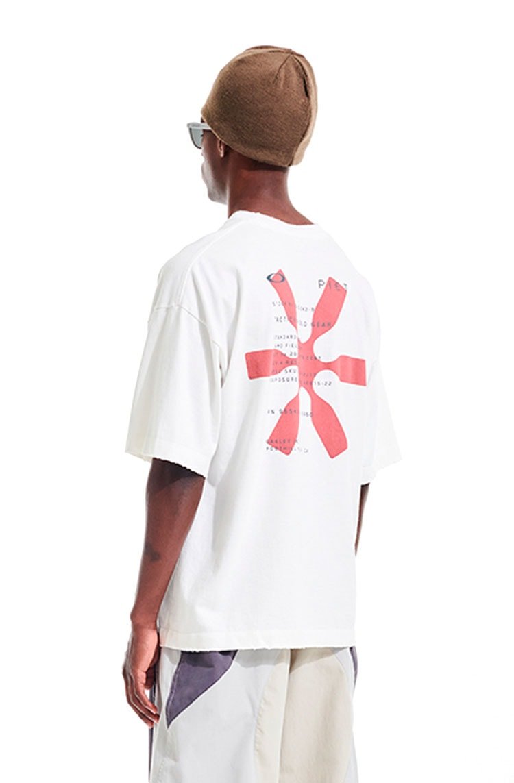 Camiseta Piet x Oakley Software Branca/Azul - NewSkull