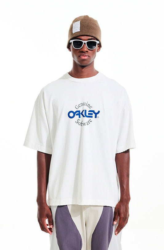 Camiseta Piet x Oakley Software Branca/Azul - NewSkull