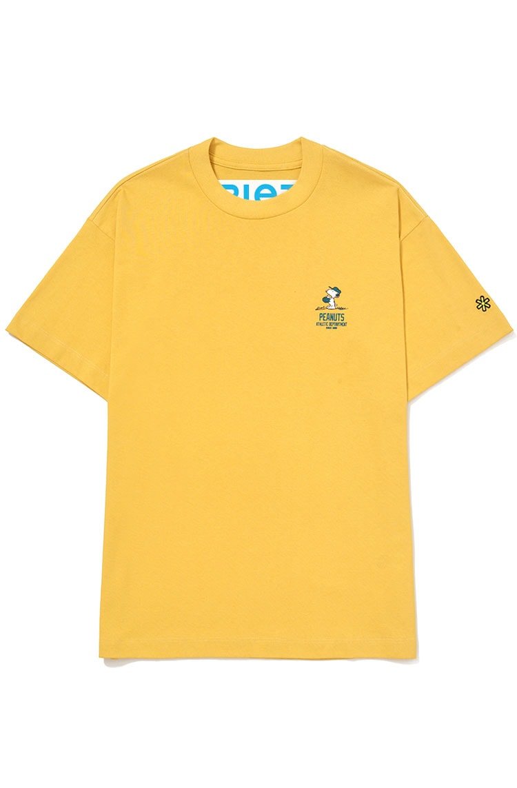 Camiseta Piet x Peanuts Snoopy Baseball Amarelo - NewSkull