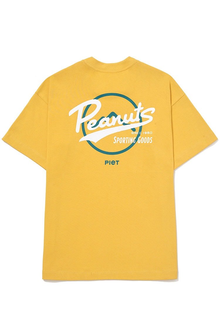 Camiseta Piet x Peanuts Snoopy Baseball Amarelo - NewSkull