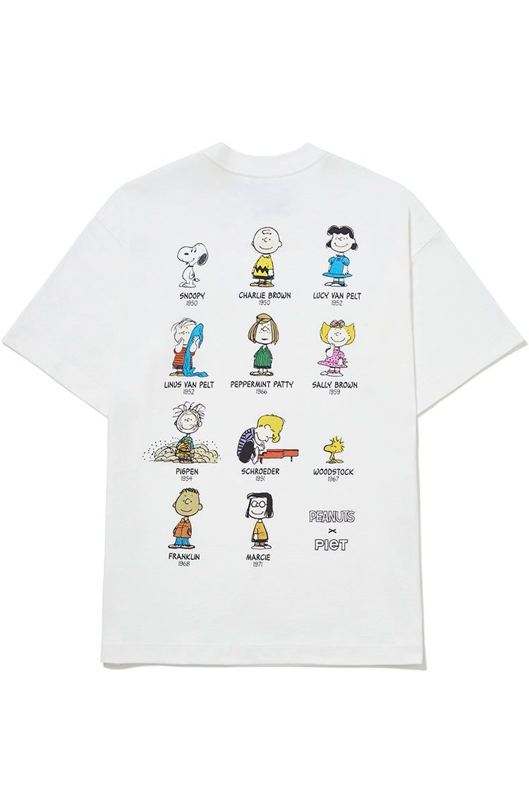 Camiseta Piet x Peanuts Snoopy Crew Branco - NewSkull