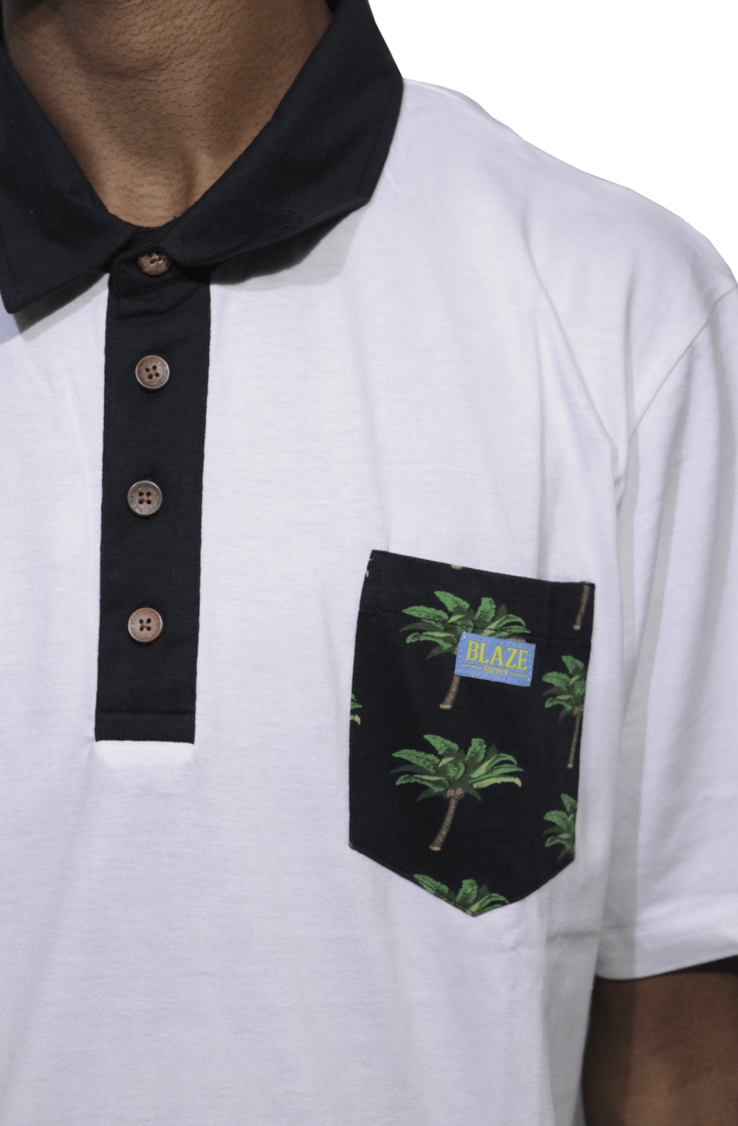 Camiseta Polo Blaze Supply Hawaii Branca - NewSkull