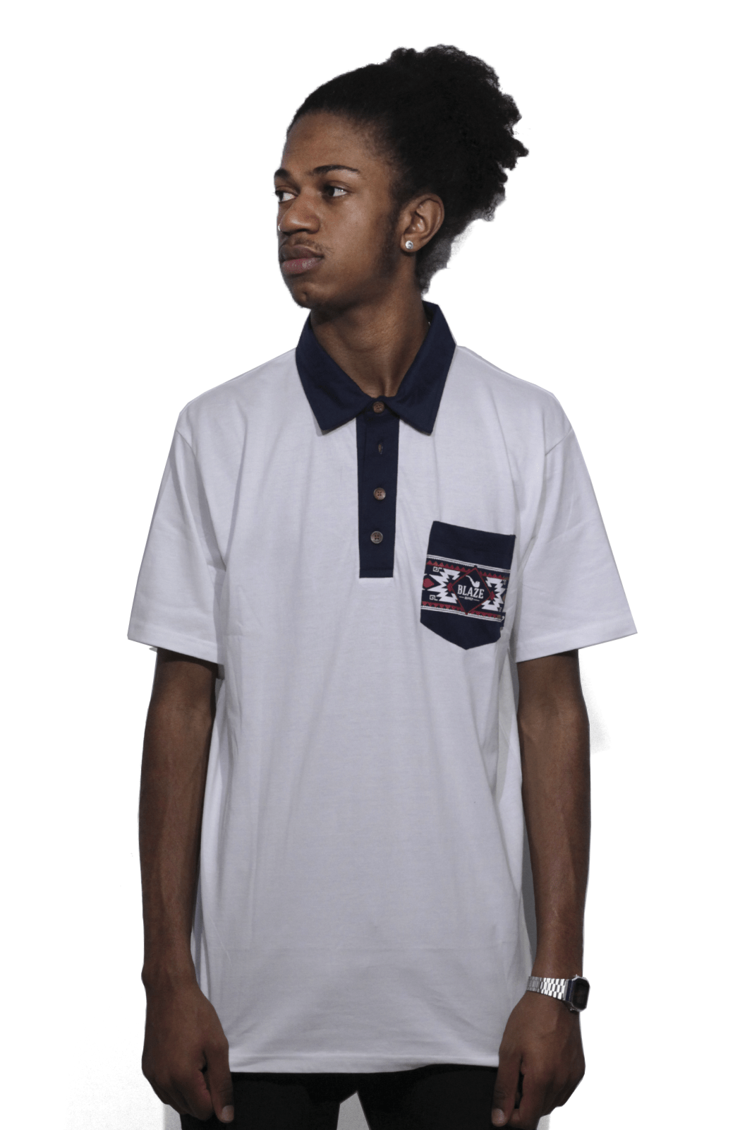 Camiseta Polo Blaze Supply Indiana Branca - NewSkull