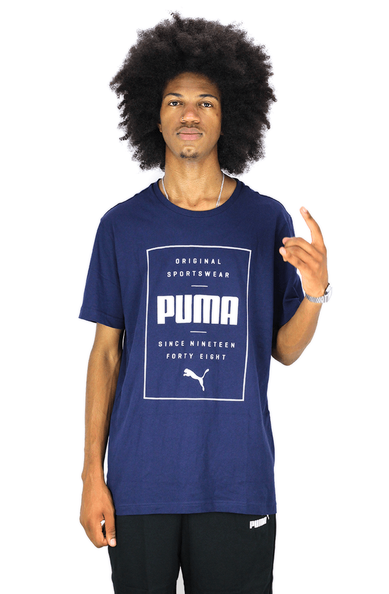 CAMISETA PUMA BOX AZUL - NewSkull