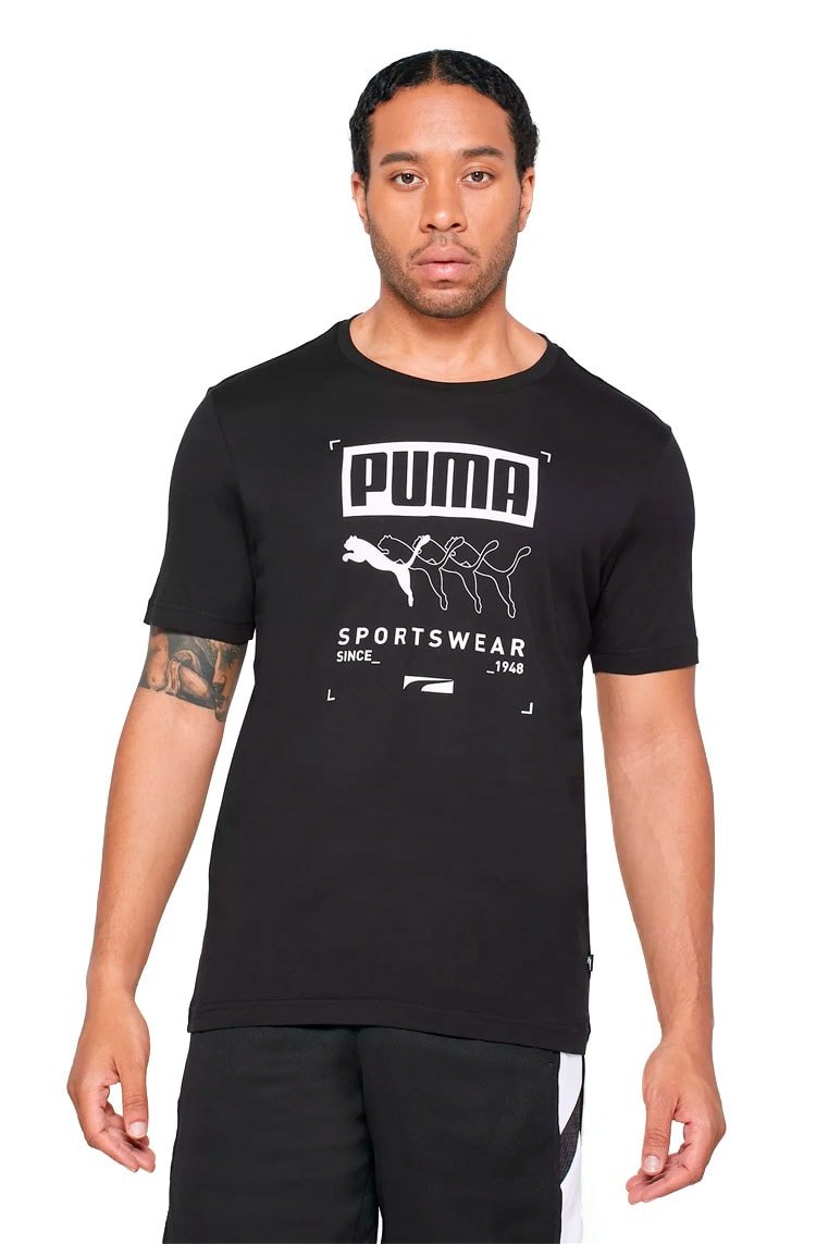 Camiseta Puma Box Preta - NewSkull