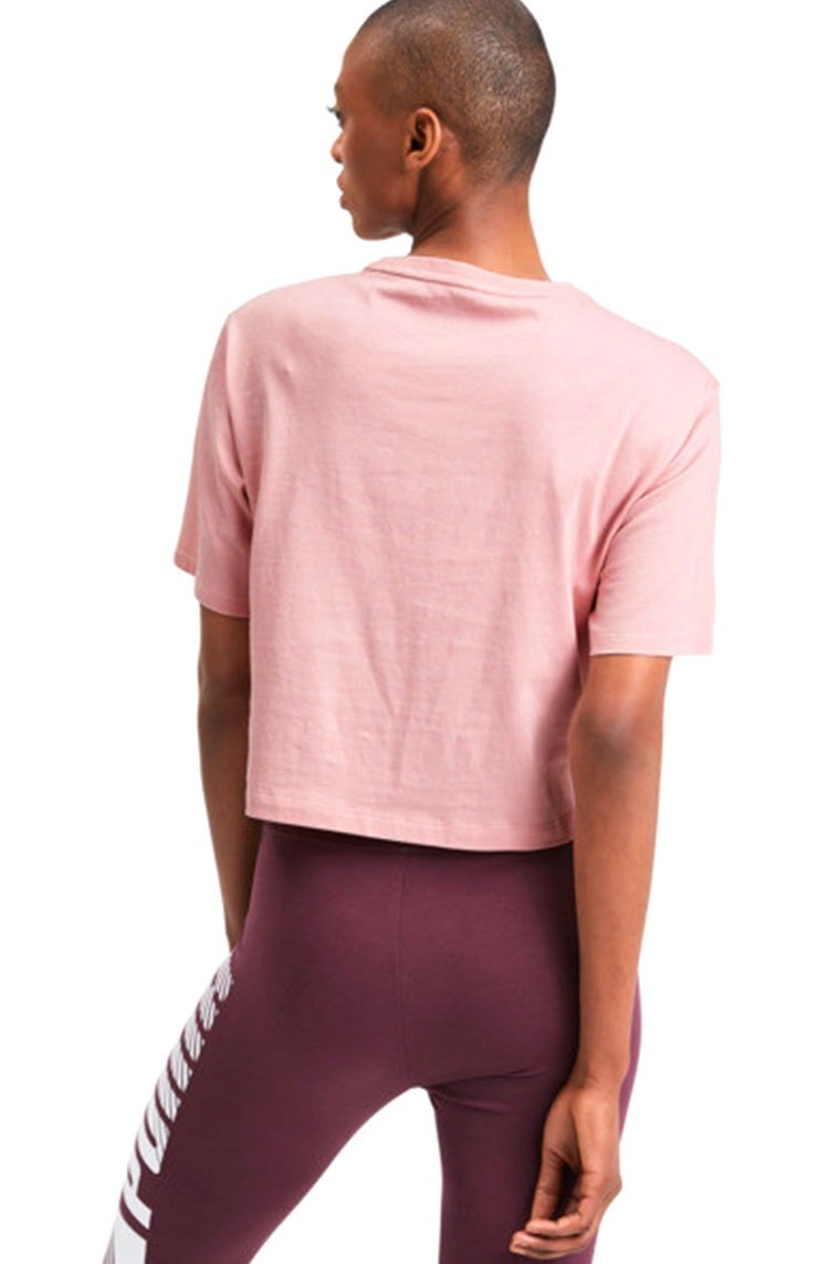 Camiseta Puma Essentials Cropped Feminina Rosa - NewSkull