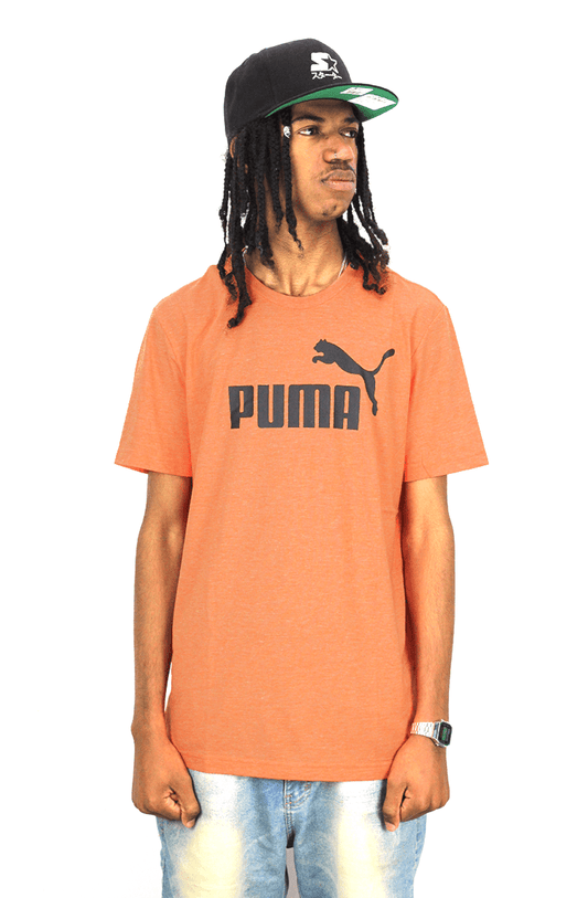 CAMISETA PUMA ESSENTIALS HEATHER LARANJA - NewSkull