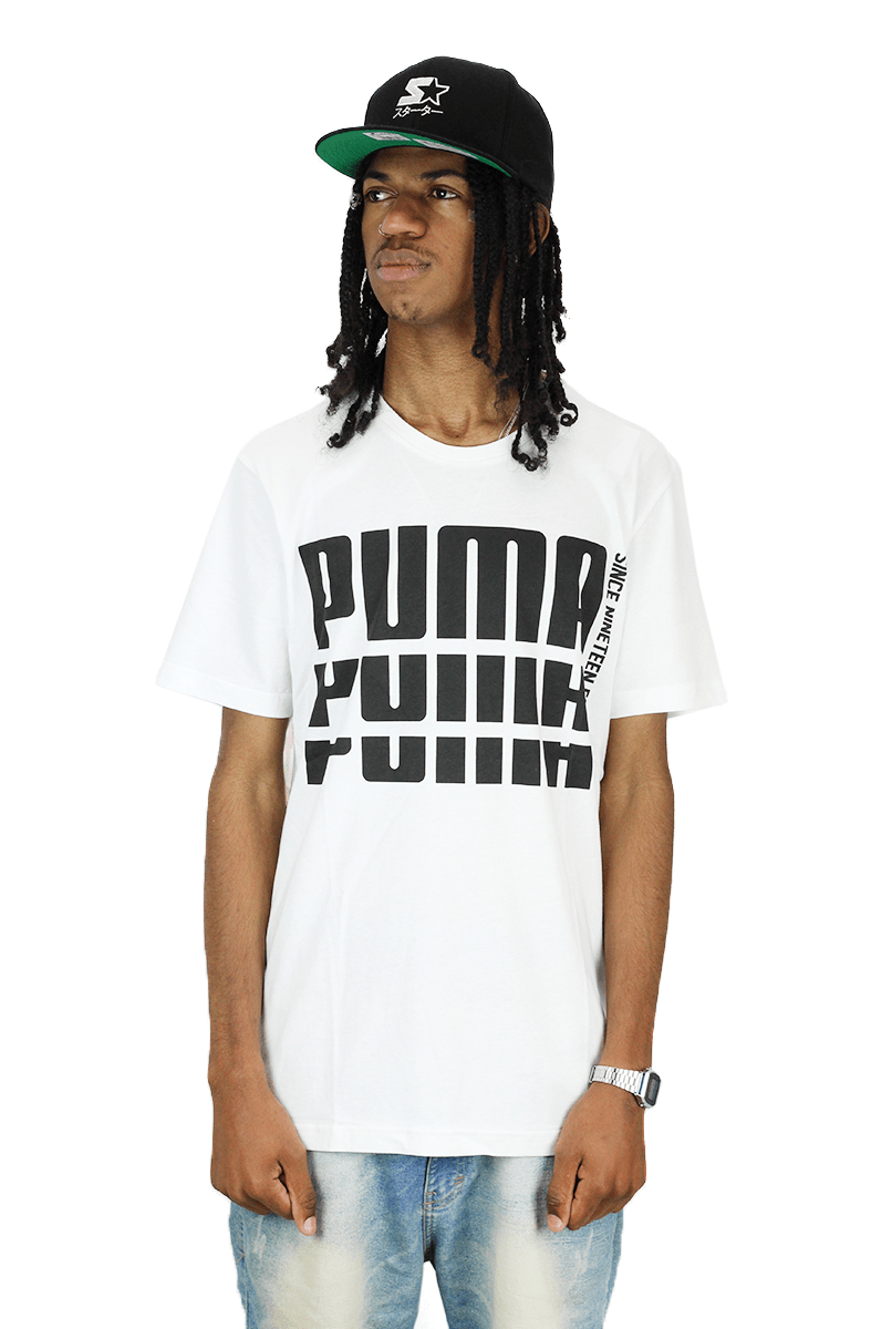 CAMISETA PUMA REBEL BOLD BASIC BRANCA - NewSkull