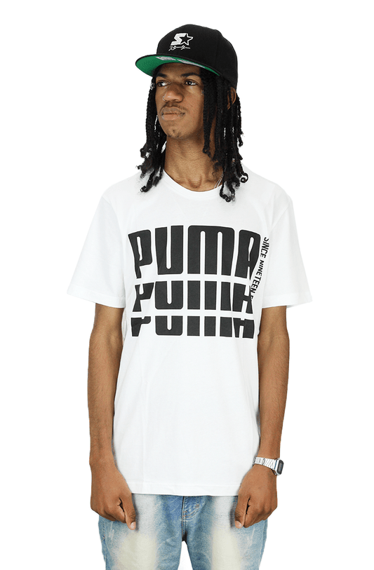 CAMISETA PUMA REBEL BOLD BASIC BRANCA - NewSkull