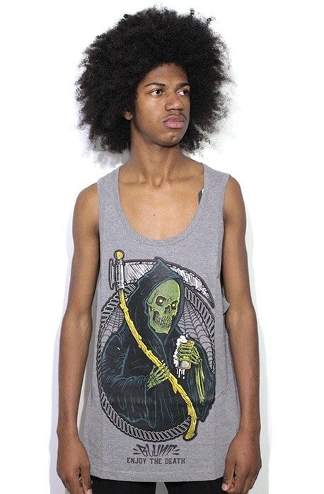 Camiseta Regata Blunt Death Skull Cinza - NewSkull