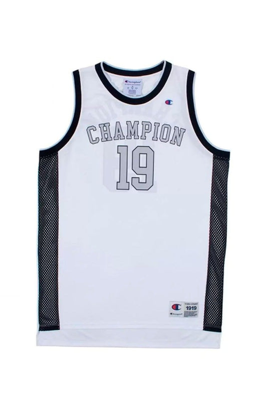 Camiseta Regata Champion Basket C19 Branca/Cinza - NewSkull