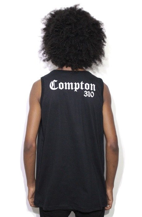 Camiseta Regata Starter Black Label Compton Face Preta - NewSkull