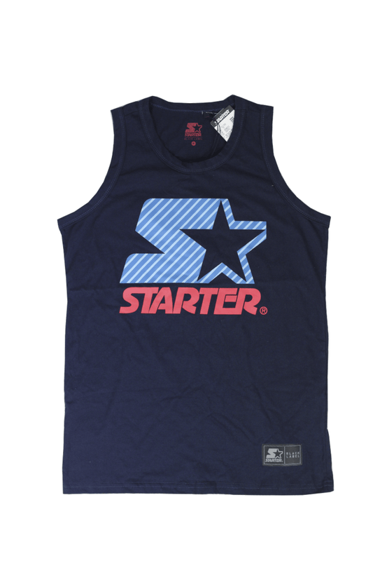 CAMISETA REGATA STARTER STRIPED STAR AZUL - NewSkull