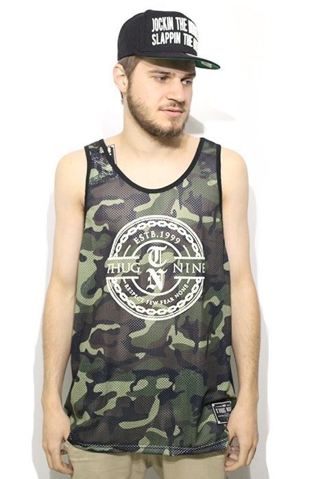 Camiseta Regata Thug Nine Dry Fit Chain Camo - NewSkull