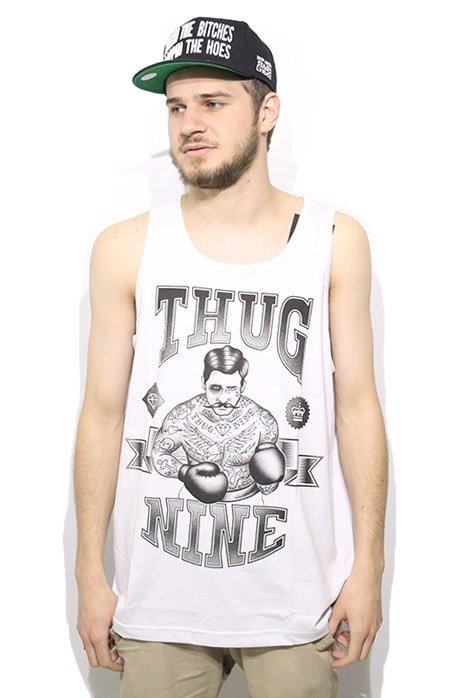 Camiseta Regata Thug Nine Og Boxer Branca - NewSkull