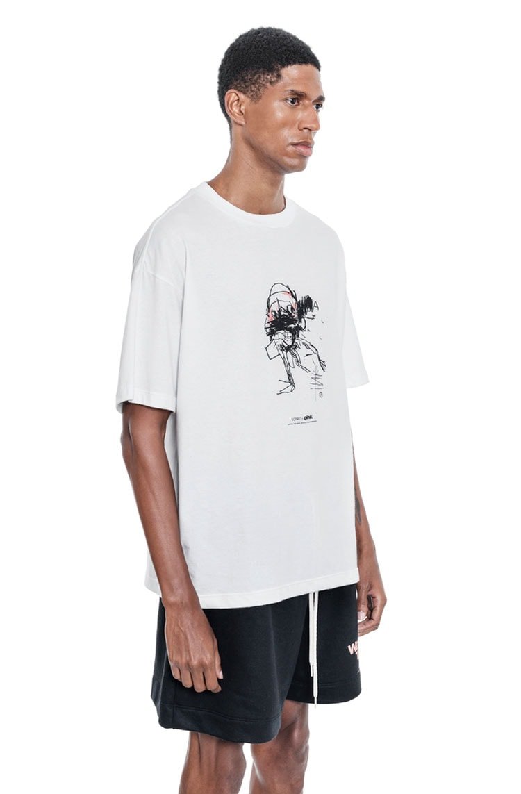 Camiseta Sopro Aflito Tee Branco/Preto - NewSkull