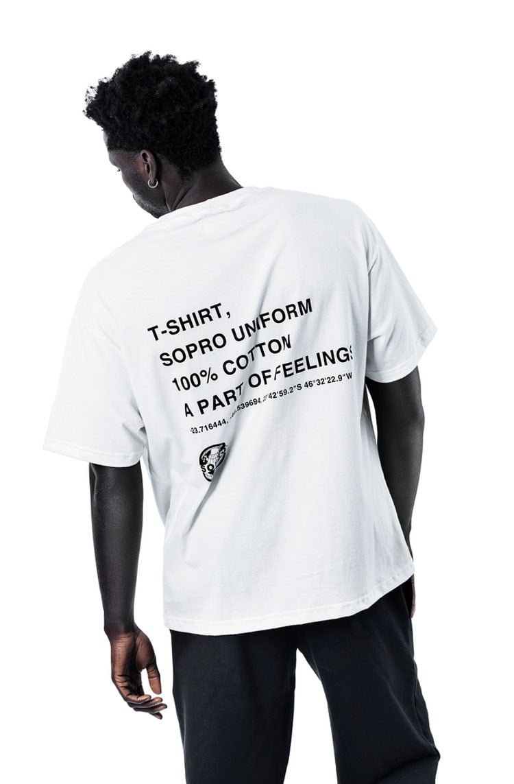 Camiseta Sopro Composition Tee Branco/Preto - NewSkull