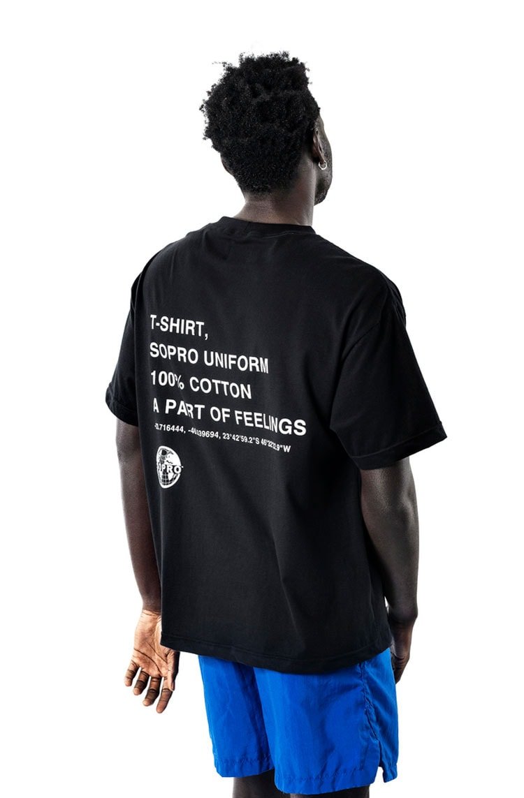Camiseta Sopro Composition Tee Preto/Branco - NewSkull