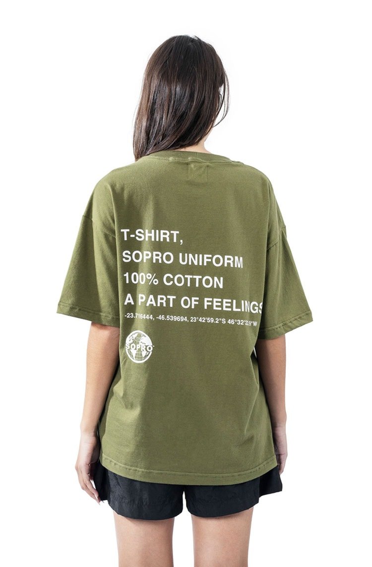 Camiseta Sopro Composition Tee Verde/Branco - NewSkull