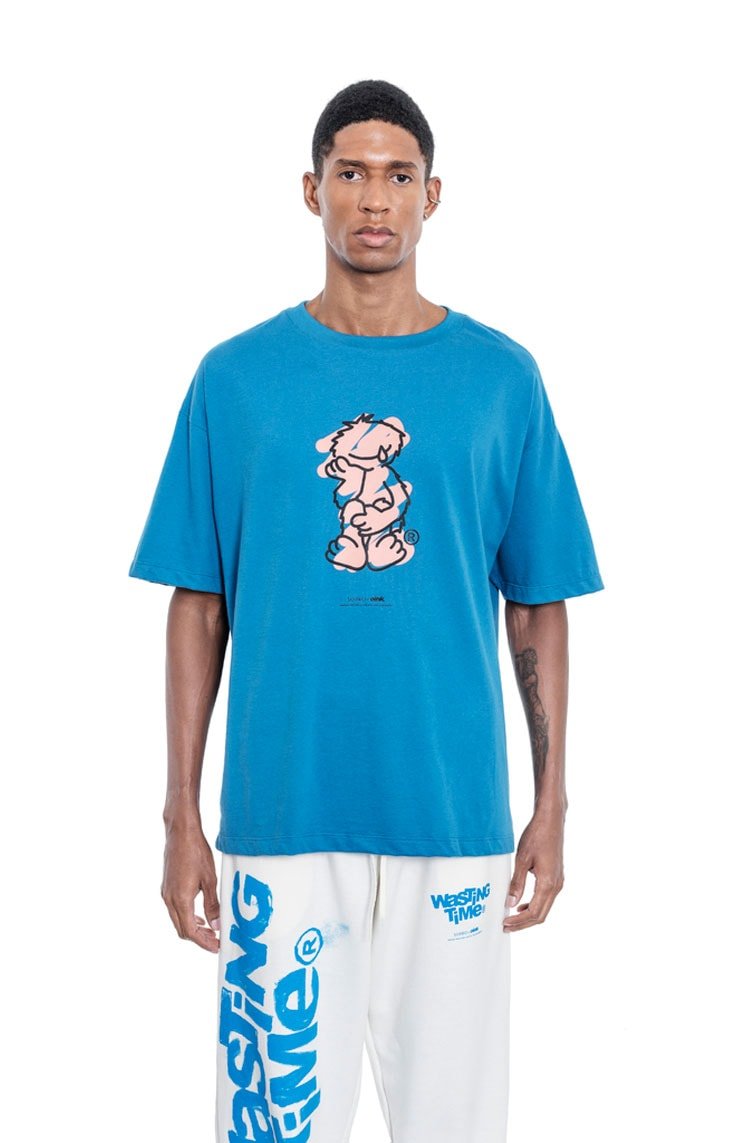 Camiseta Sopro Not Ok Tee Azul - NewSkull