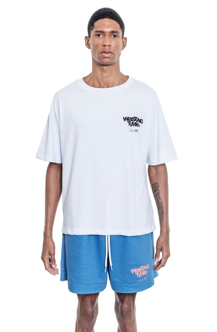 Camiseta Sopro Perigo Tee Branco/Preto - NewSkull