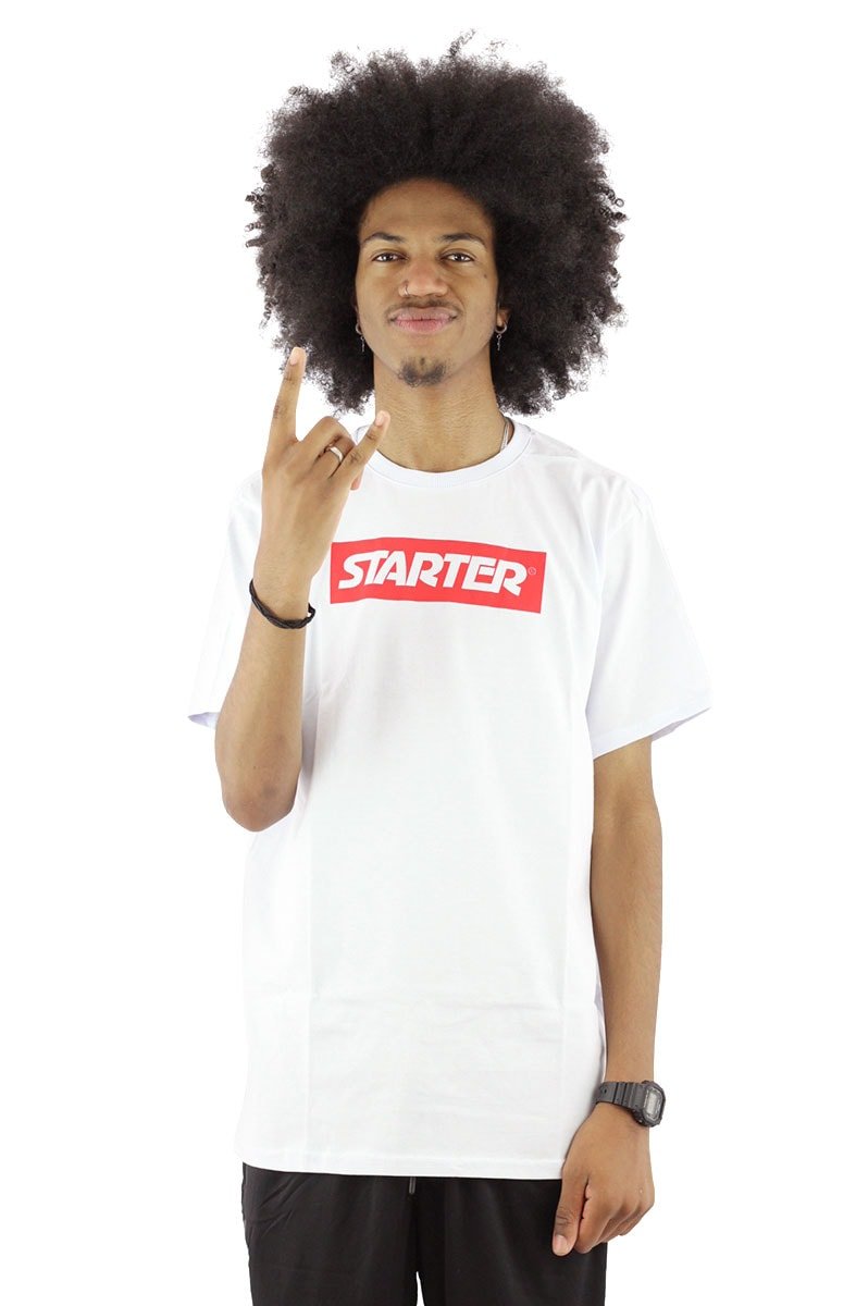 Camiseta STARTER Basic Logo Letter Branca - NewSkull