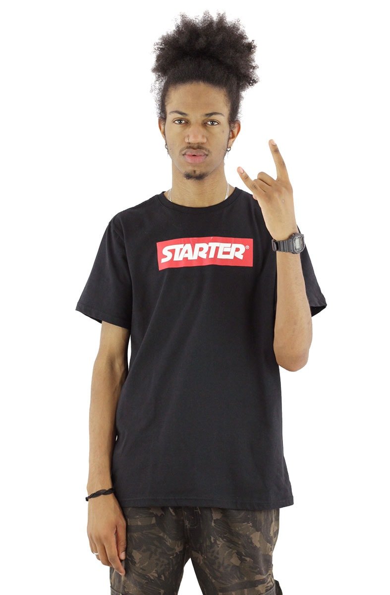 Camiseta STARTER Basic Logo Letter Preta - NewSkull
