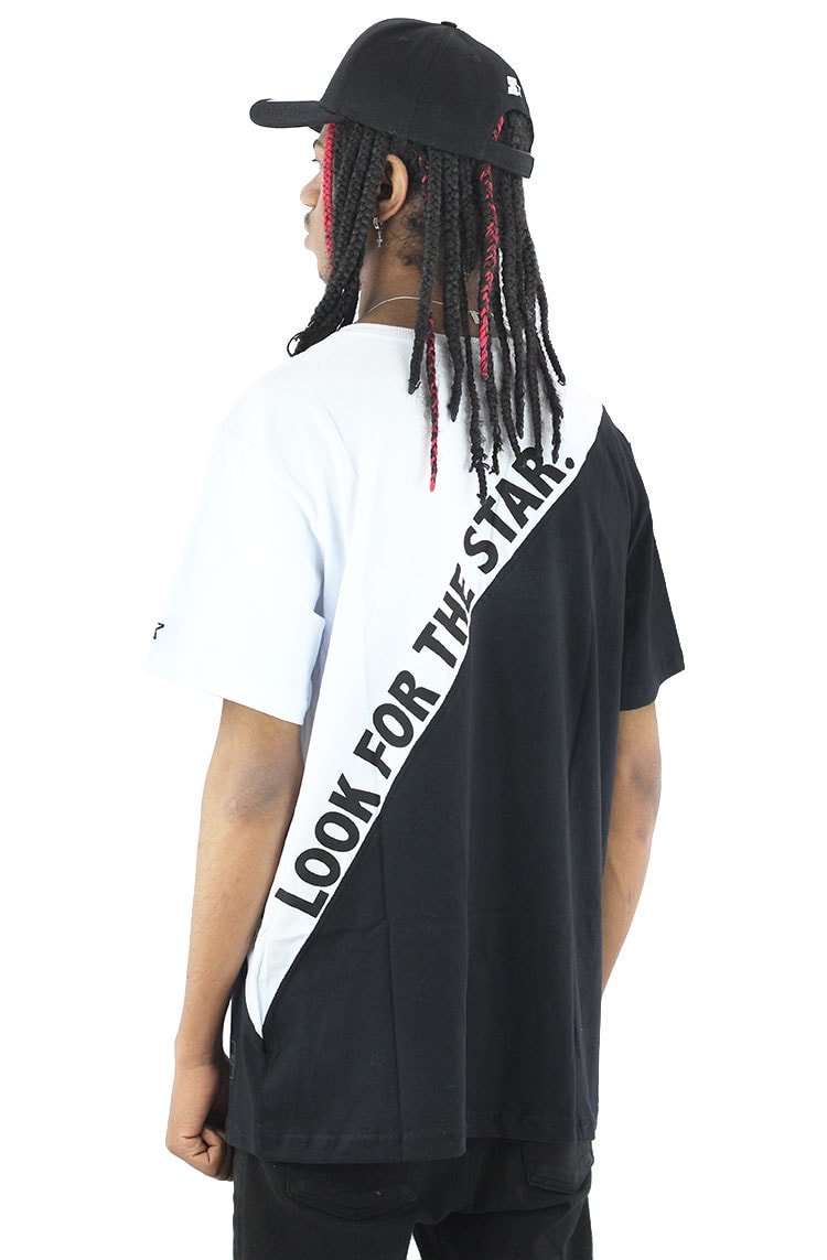 Camiseta Starter Bicolor LFTS Branca/Preta - NewSkull