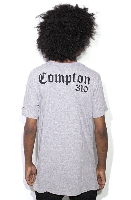 Camiseta Starter Black Label Compton Face Cinza - NewSkull