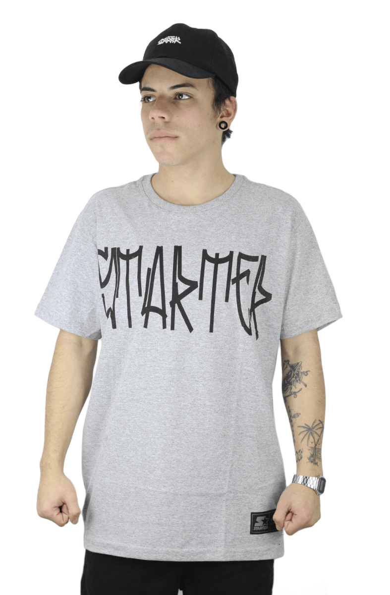 Camiseta Starter Black Label Pixo 2 Cinza - NewSkull