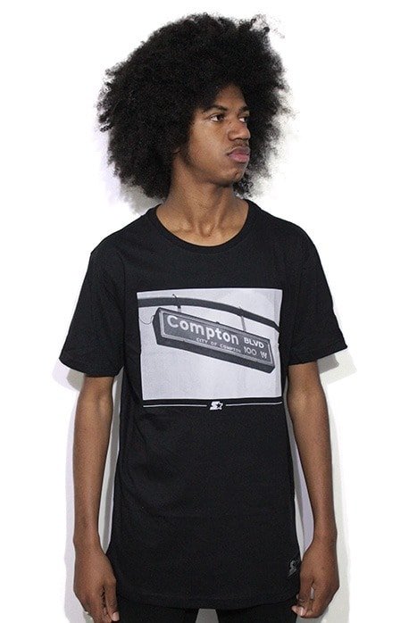Camiseta Starter Black Label Street Compton preta - NewSkull
